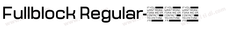 Fullblock Regular字体转换